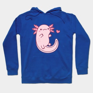 Cute Pink Axolotl Doodle Hoodie